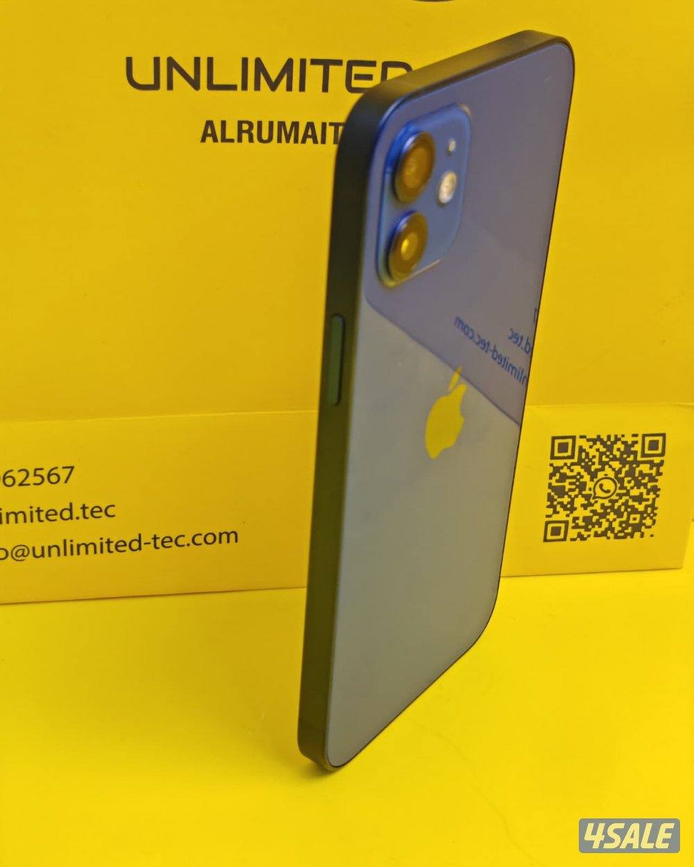 ايفون 12 – 128GB – أزرق – 100٪ iPhone 12 128GB Blue, Battery 100%2