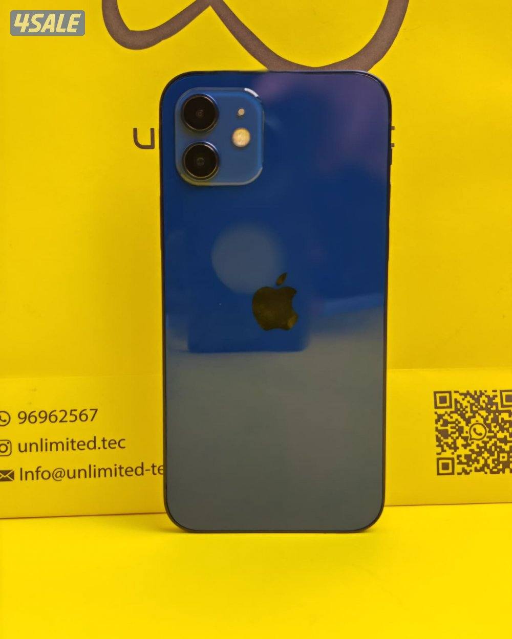 ايفون 12 – 128GB – أزرق – 100٪ iPhone 12 128GB Blue, Battery 100%3