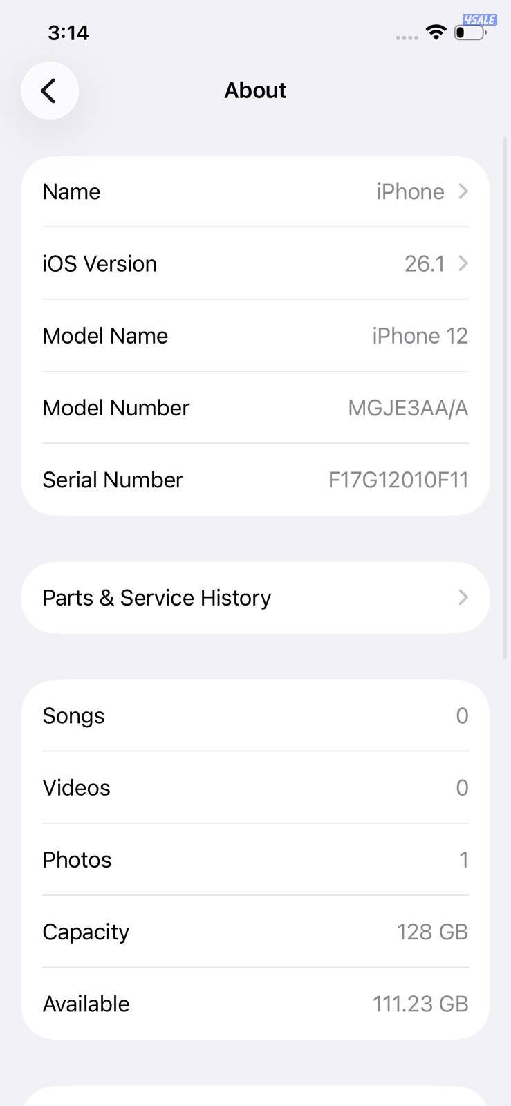 ايفون 12 – 128GB – أزرق – 100٪ iPhone 12 128GB Blue, Battery 100%8