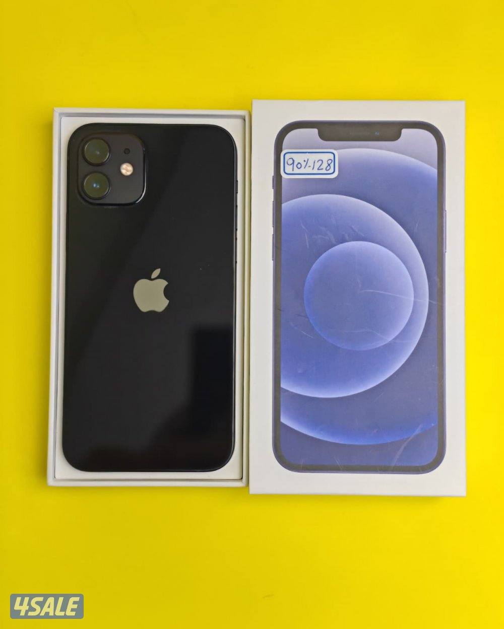 ايفون 12 – 128GB – أسود – 90٪ iPhone 12 128GB Black, Battery0