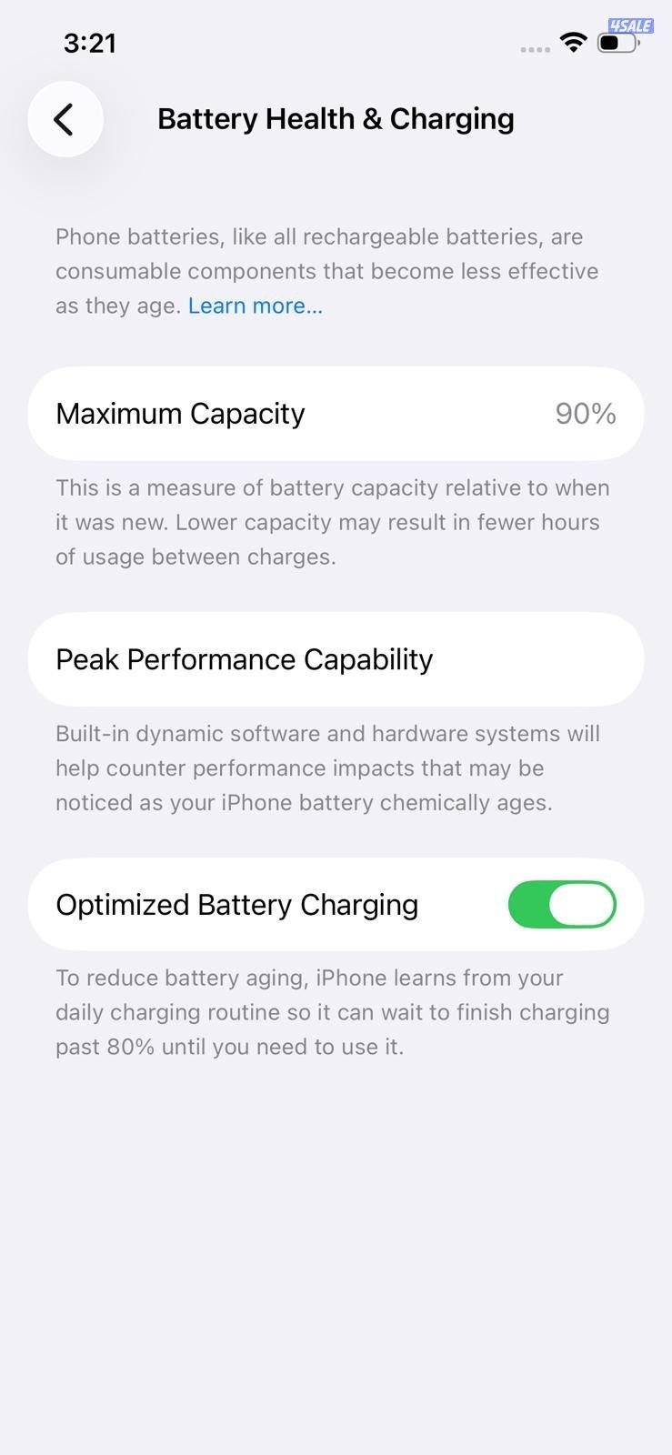 ايفون 12 – 128GB – أسود – 90٪ iPhone 12 128GB Black, Battery2