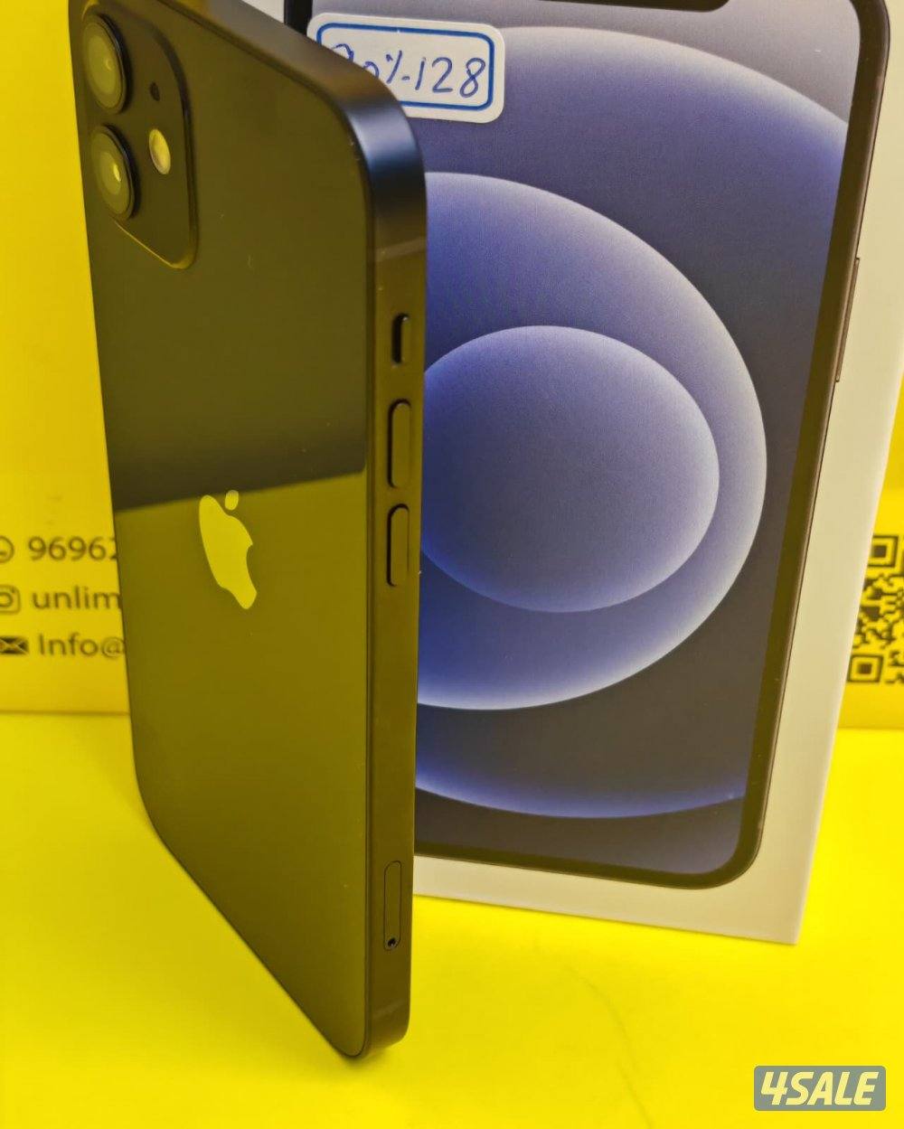 ايفون 12 – 128GB – أسود – 90٪ iPhone 12 128GB Black, Battery6