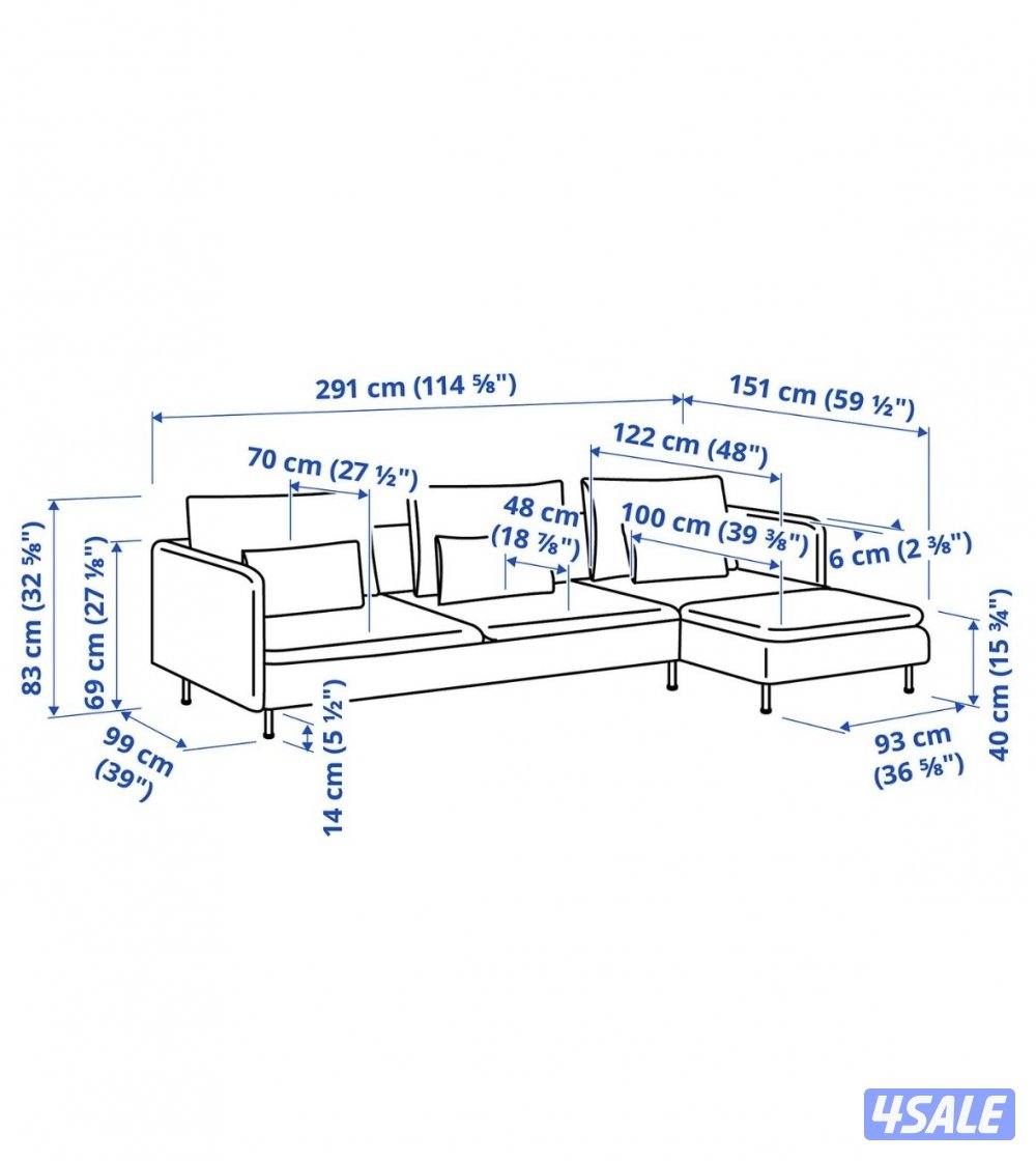 سوفا ايكيا مستعمله اقل من ٥ شهور حالتها جديده وسبب البيع مساحة المكان1