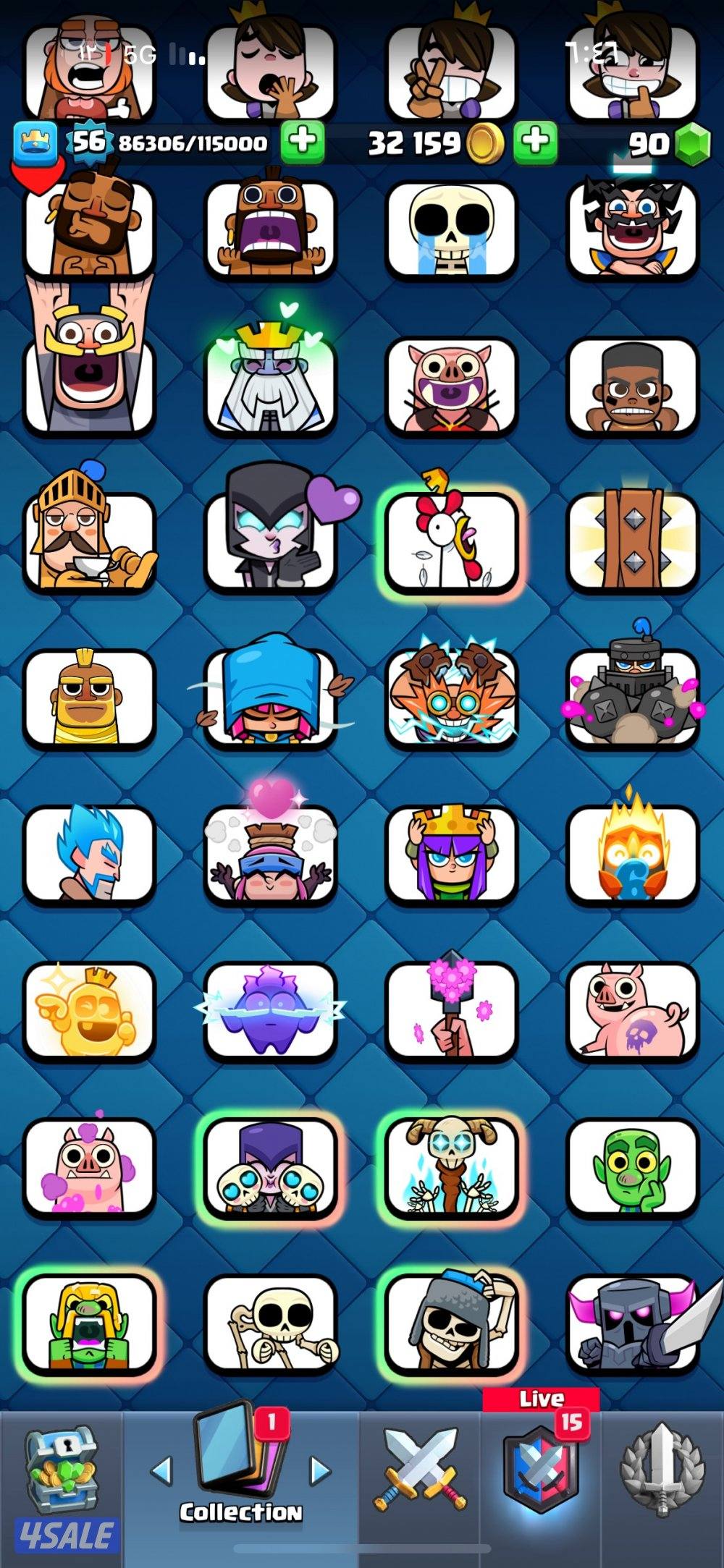 للبيع حساب كلاش رويال قابل للتفاوض13