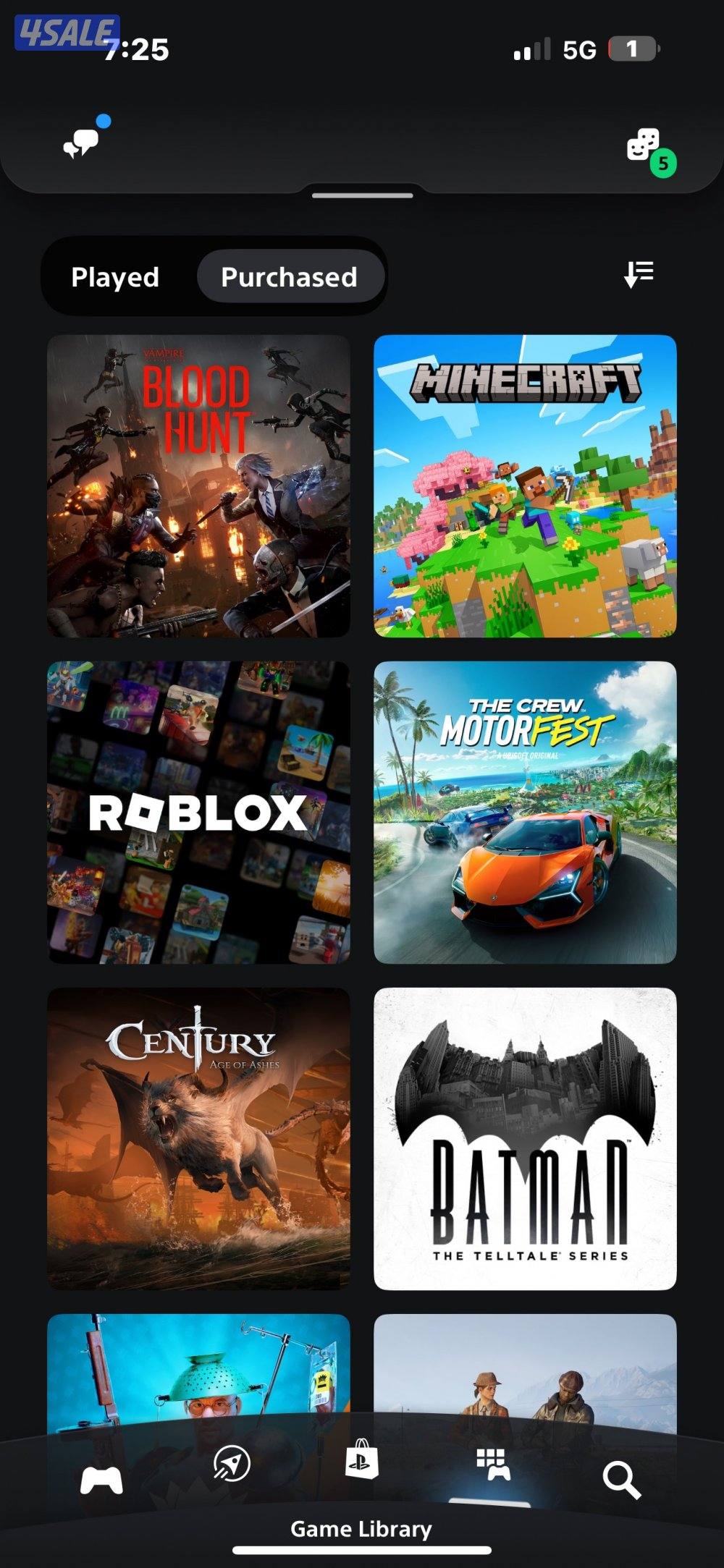 للبيع حساب سوني يوجد كثير من ألعاب2