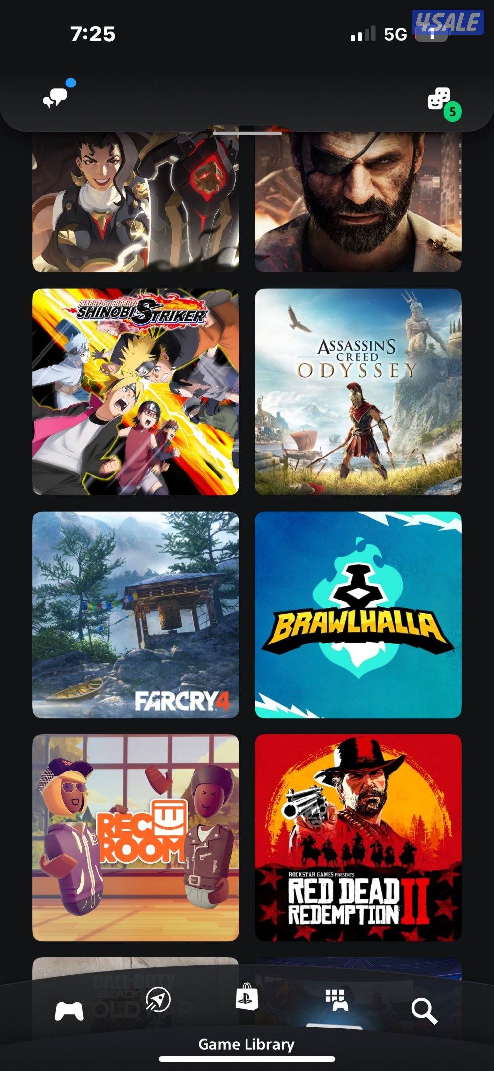 للبيع حساب سوني يوجد كثير من ألعاب5