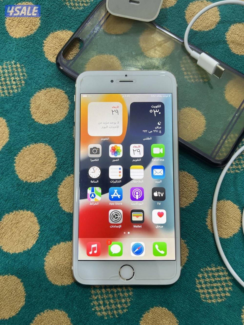 ايفون 6s بلس العود 64،قيقا بطارية 88 نظيف مو مفتوح ولا مصلح0