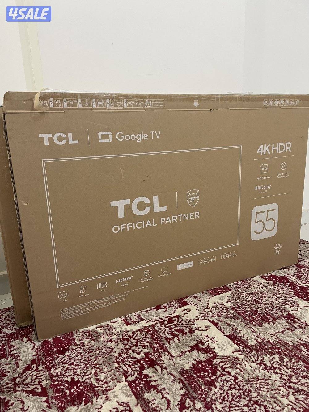 تلفزيون TCL جديد 55 بوصه اعلي موصفات 2025 متوفر توصيل0