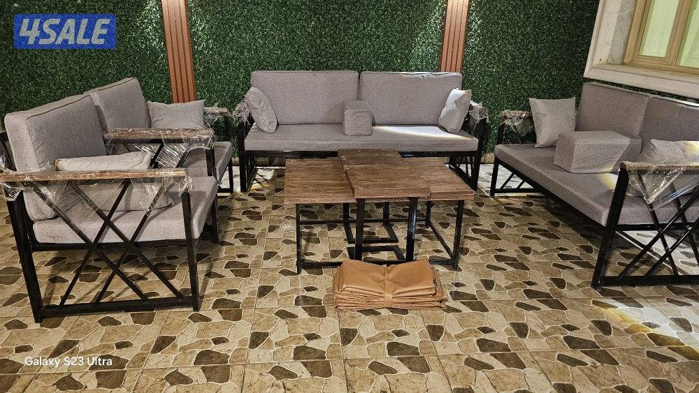 كراسي حديد اطقم خشب سعودية ♦️🇰🇼10