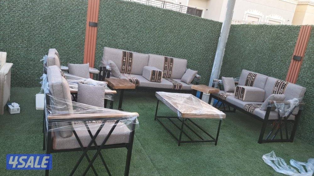 كراسي حديد اطقم خشب سعودية ♦️🇰🇼9