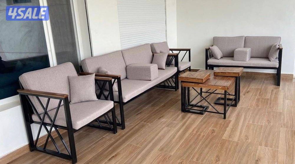 كراسي حديد اطقم خشب سعودية ♦️🇰🇼11