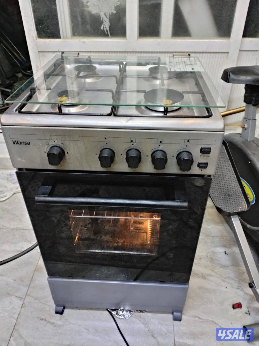 تركي ٤عيون اشعال ذاتي غطاء زجاجي مفاتيح اصليه باب محكم سيخ شواء اضاءة0