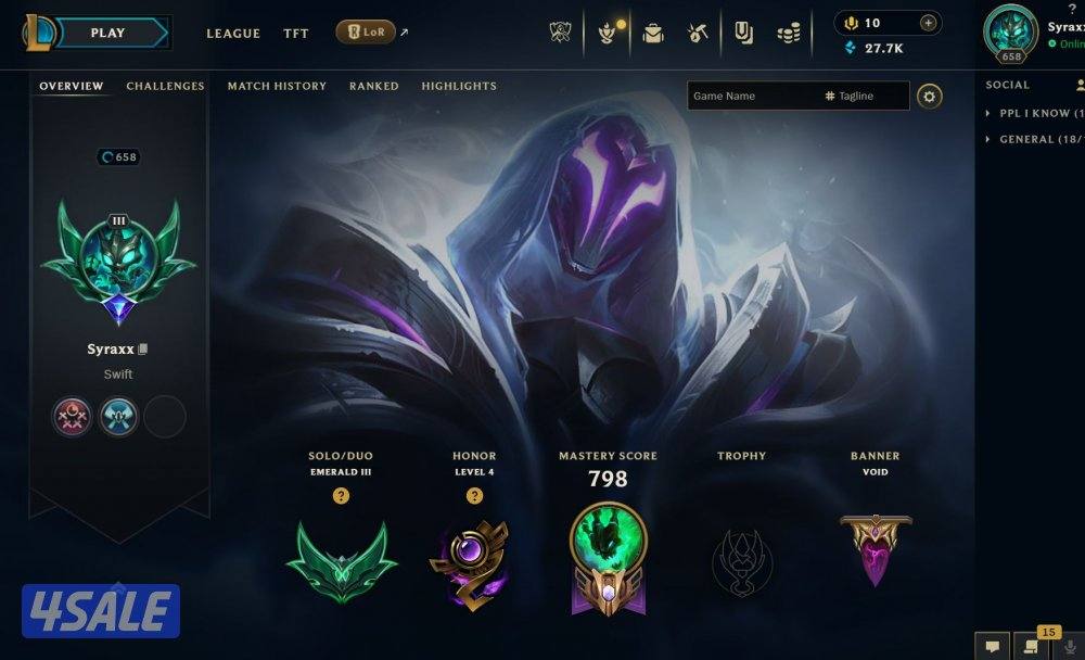 LOL account ليق اوف ليجند لول1