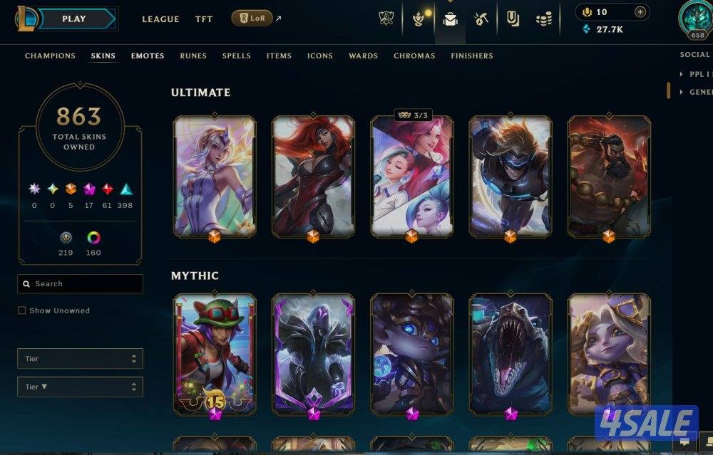 LOL account ليق اوف ليجند لول2