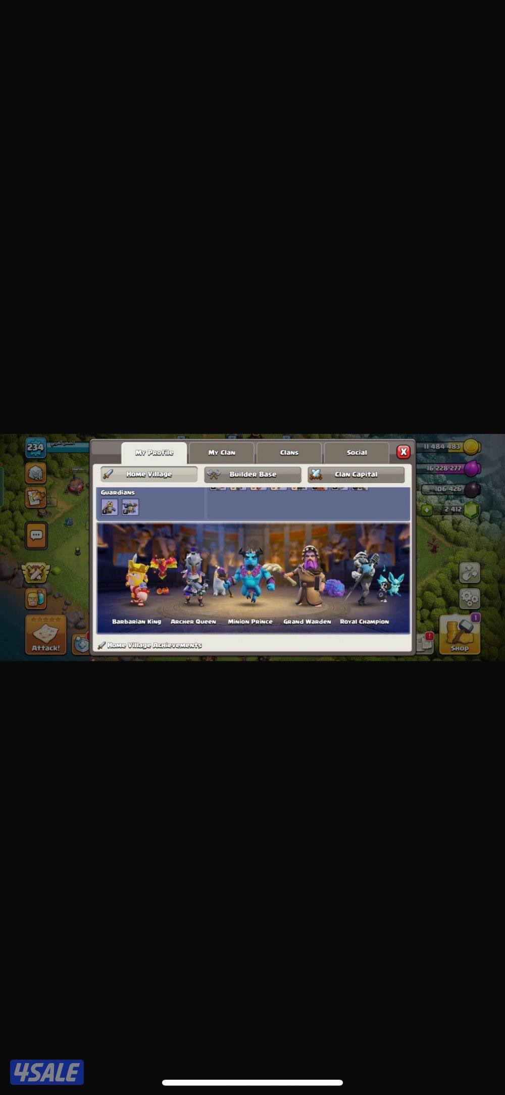 حساب كلاش اوف كلانس للبيع8