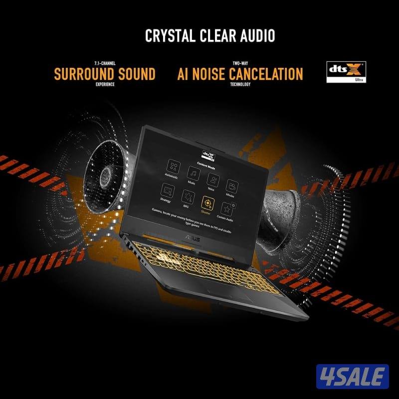 للبيع لابتوب جيمنقAsus Tuf Gaming /Ryzen7/16 Ram/512SSD/2050 Rtx 4GB3