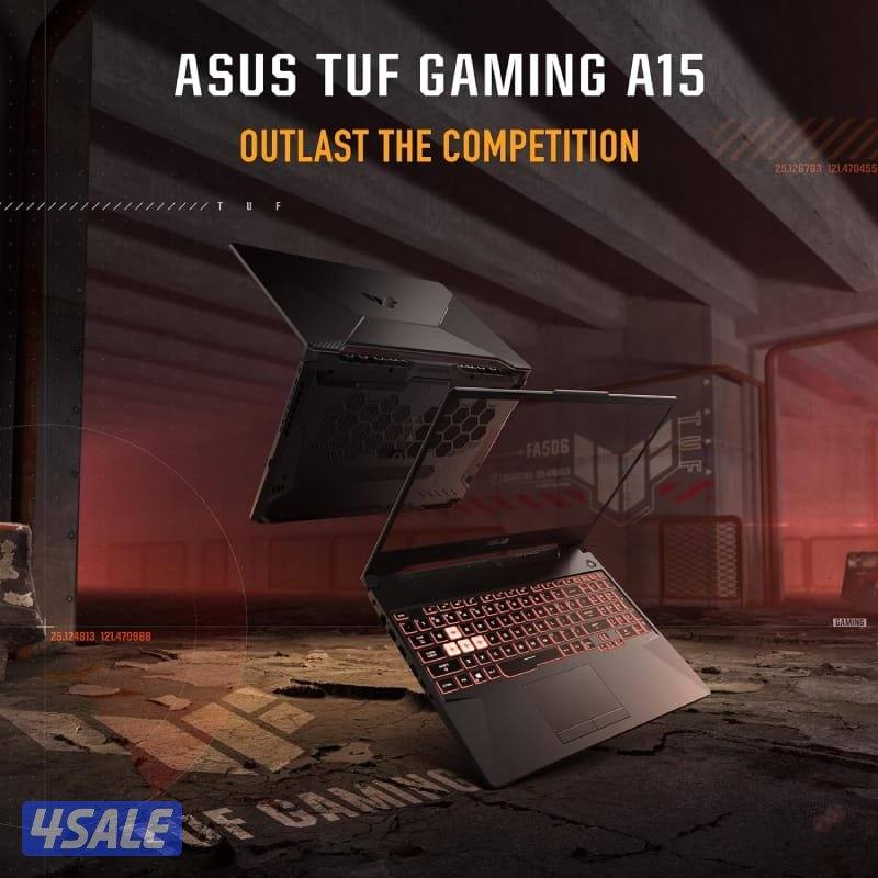 للبيع لابتوب جيمنقAsus Tuf Gaming /Ryzen7/16 Ram/512SSD/2050 Rtx 4GB5