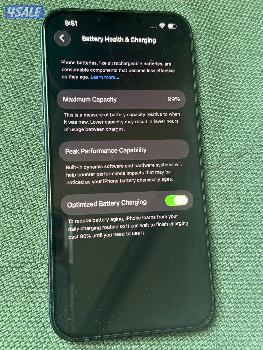 Iphone 13 pro like new battery 99%0