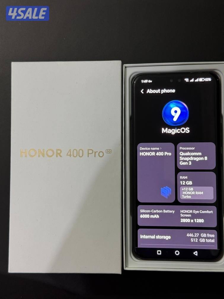 Honor 400 pro 12 Gb RAM 512gb Memory.2