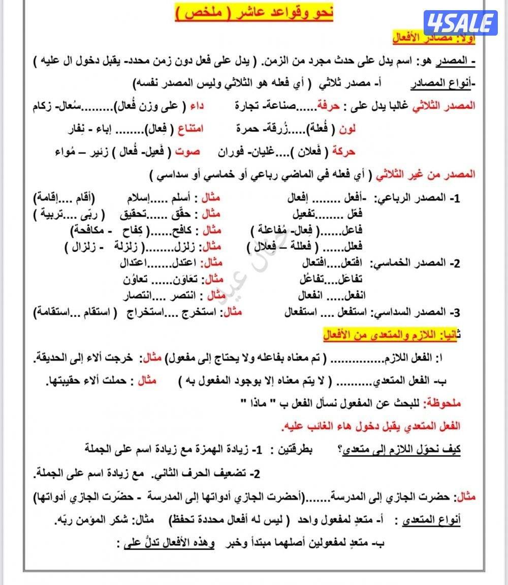 مدرس أول لغه عربيه جميع المراحل التعليمية ابتدائي و متوسط وثانوي خب0