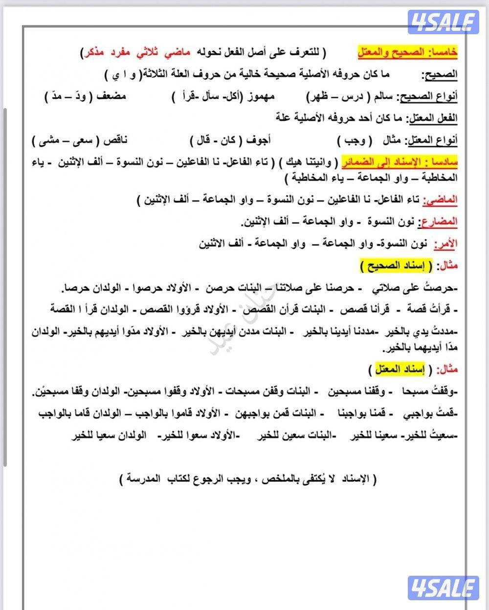 مدرس أول لغه عربيه جميع المراحل التعليمية ابتدائي و متوسط وثانوي خب1