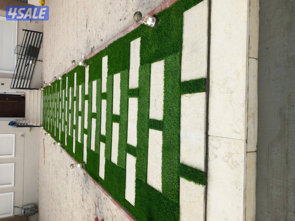 تركيب سياج ودزينات 3Dثيل صناعى وطبيعى بلاط ورصيف رخام10