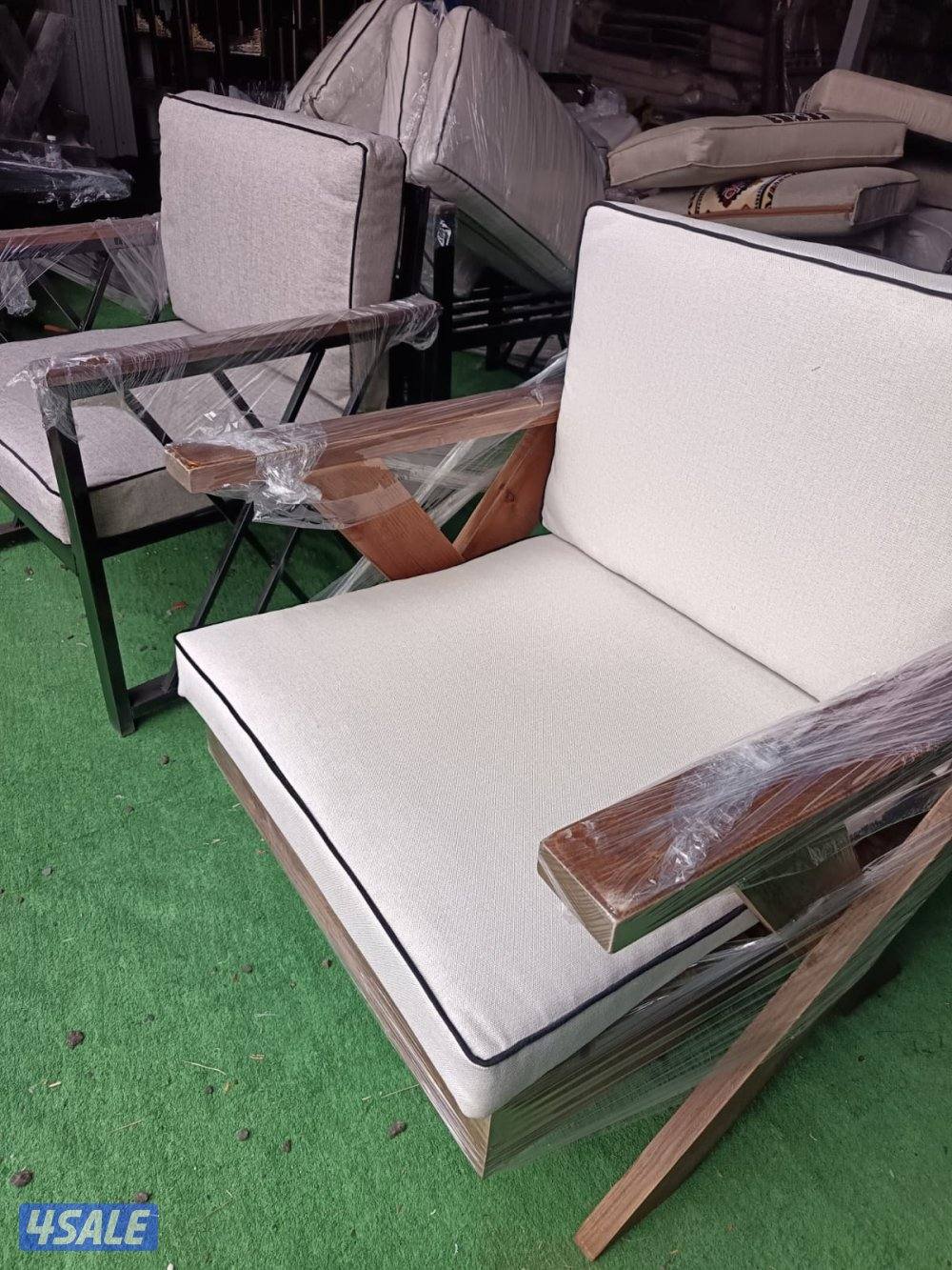 كراسي حديد اطقم خشب سعودية ♦️🇰🇼13