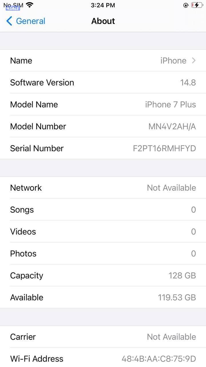 ايفون 7 بلس – 128GB – أسود – نسبة البطارية 100٪ iPhone 7 Plus 128GB2