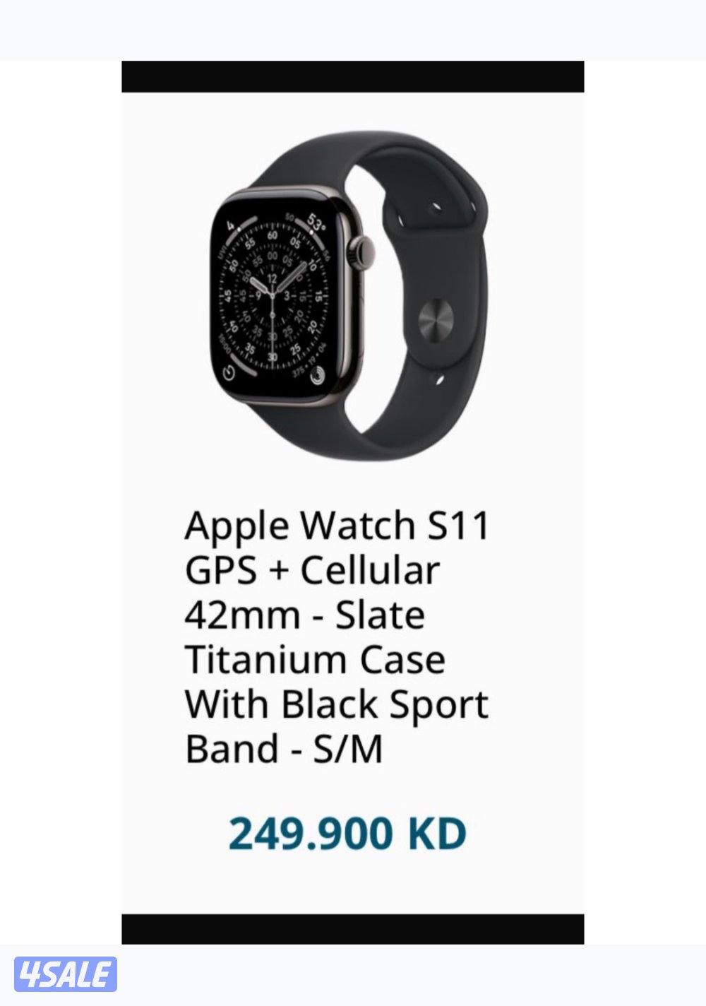 Applewatch 11series titanium  GPS+Cellular 42mm bought 6/Dec no box0