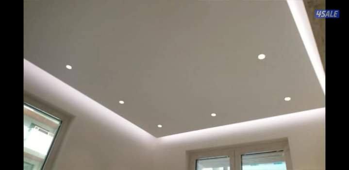 جبس بورر بارتيشن ديكور جبس باب خشب3