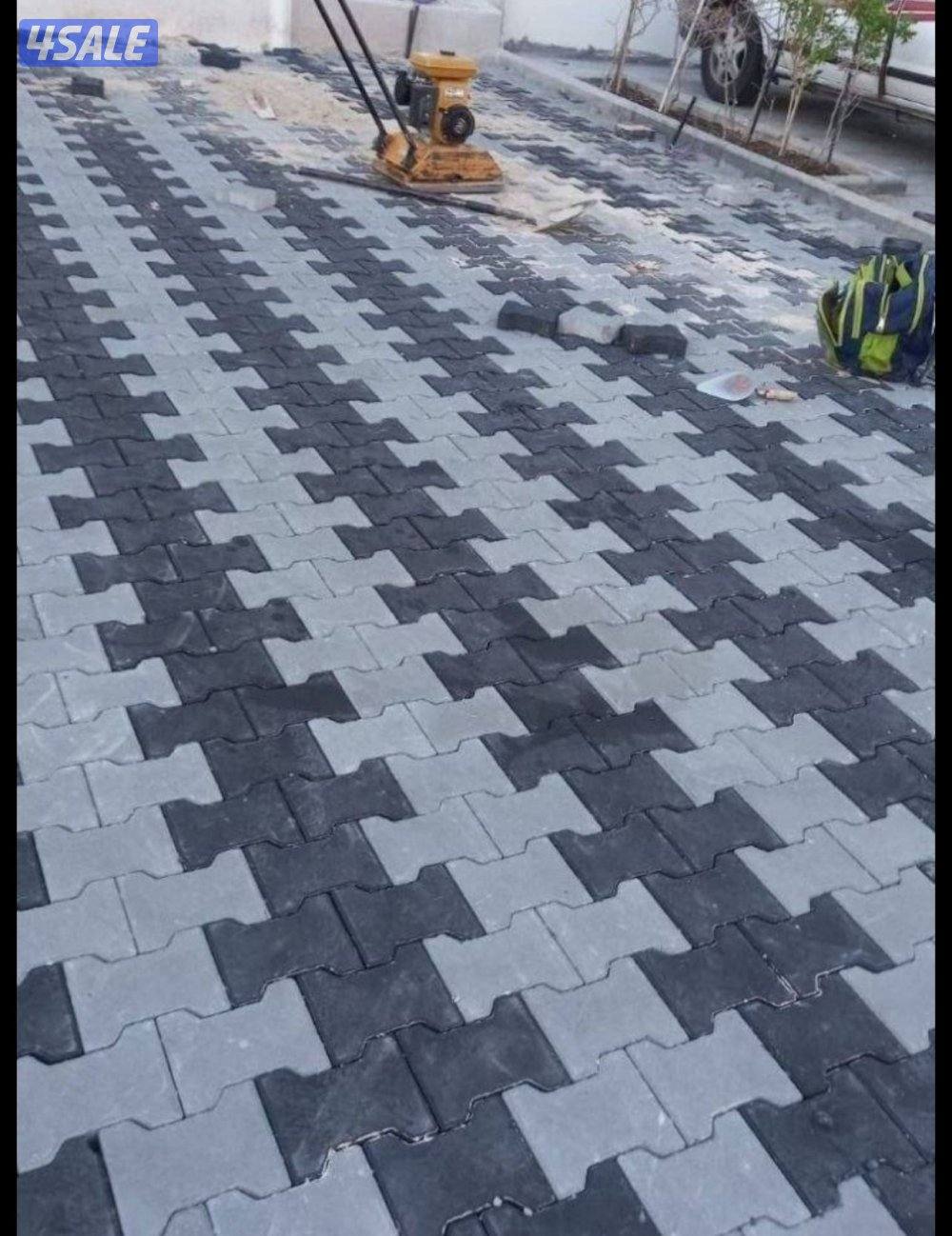 تركيب بلاط متداخل وكربستون وكاشي ومصفت سيارات8