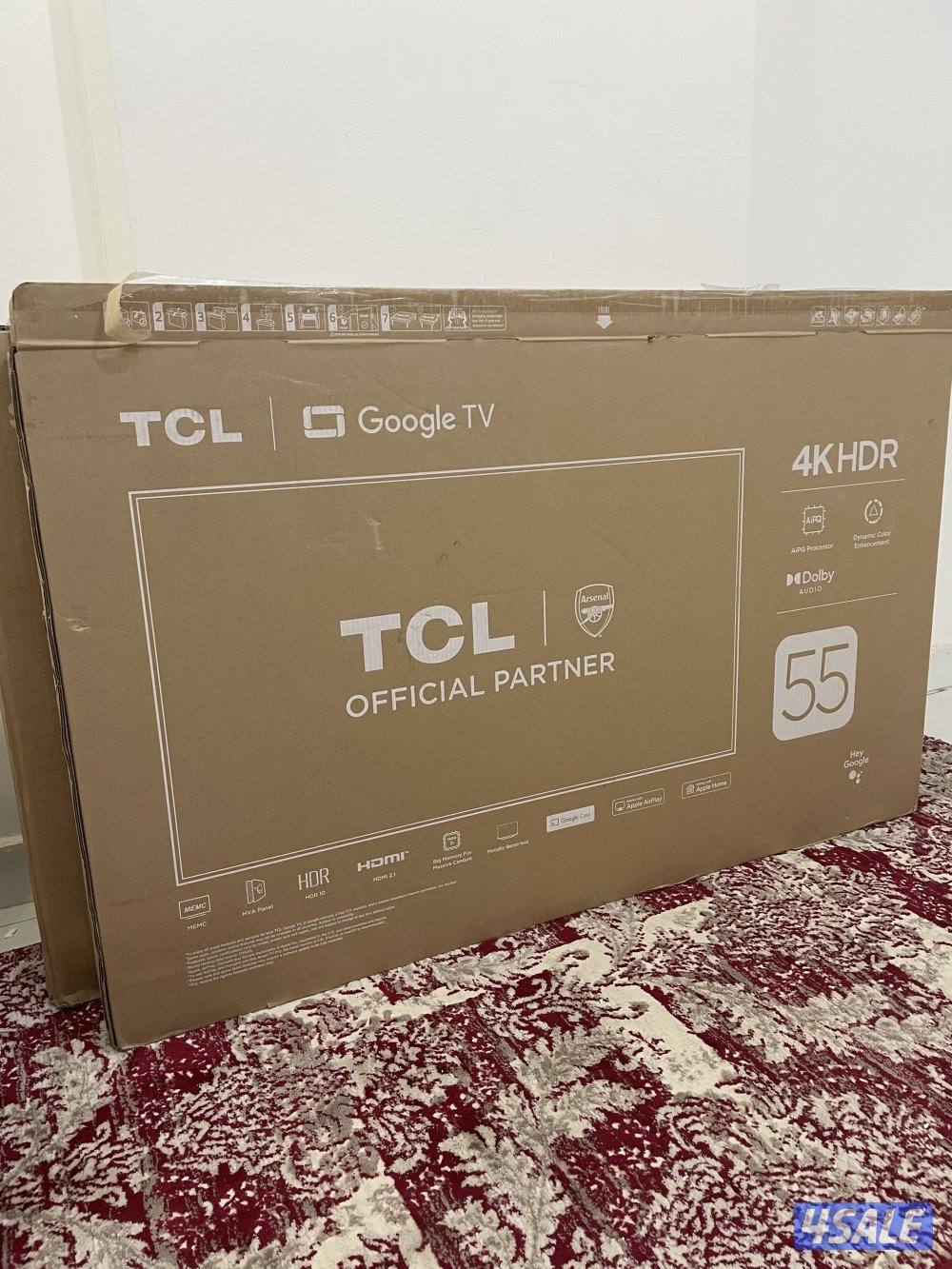 للبيع تلفزيون TCL اعلي مواصفات 55 بوصه 2025 جديد توصيل 24 ساعه0