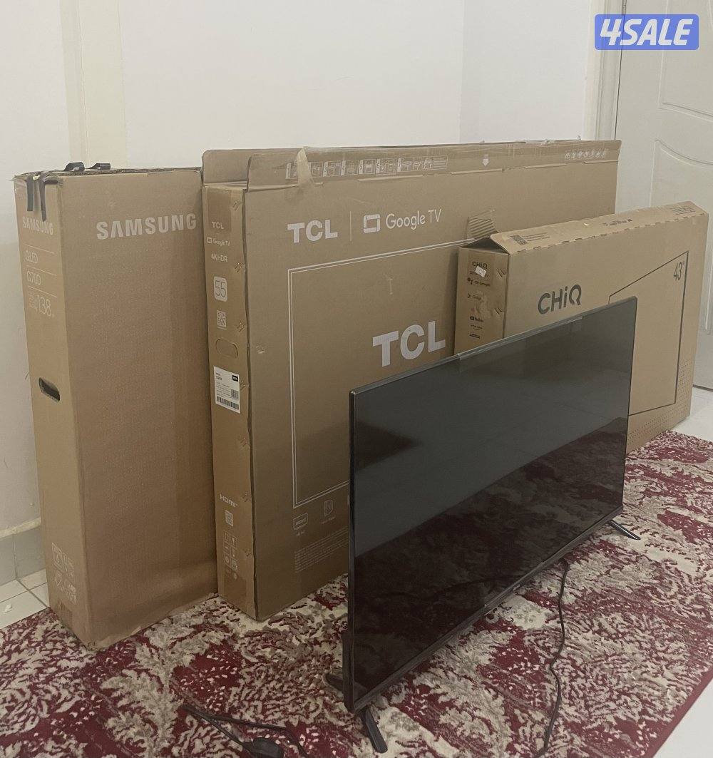 للبيع تلفزيونات 55 و 50 و 43 و 40 بوصه سمارت 2025 اعلي مواصفات0