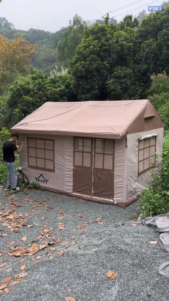 خيمة قابلة للتفخ تكفي لـ 8 أشخاص - مع جهاز تفخ خلال دقايق10