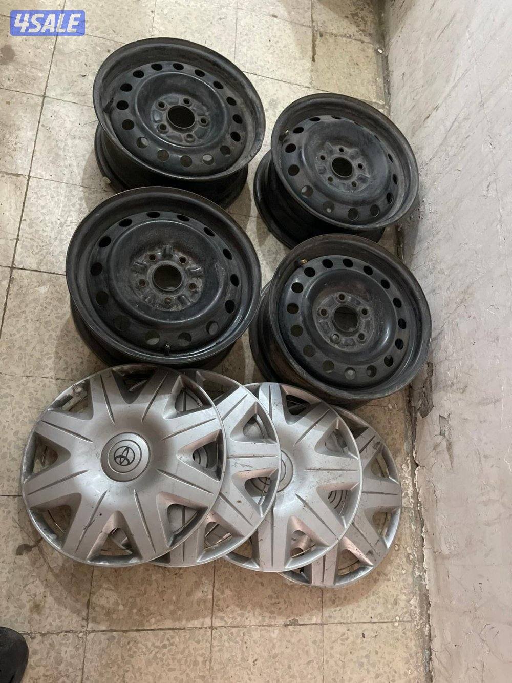 رنجات حديد مقاس 15 نظاف عدد 4 وطاسة عدد 40