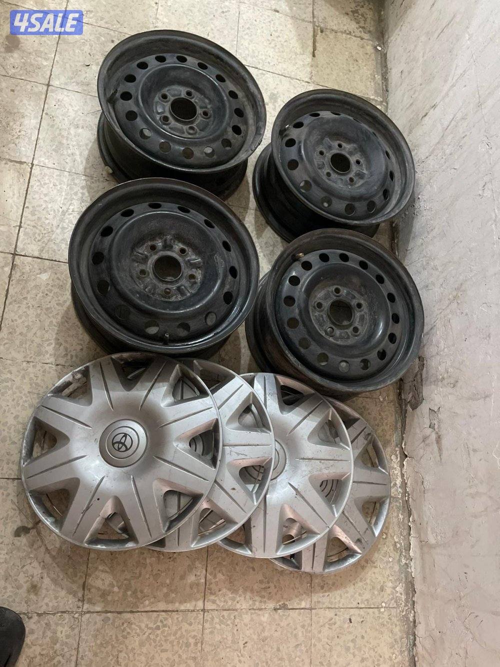 رنجات حديد مقاس 15 نظاف عدد 4 وطاسة عدد 42