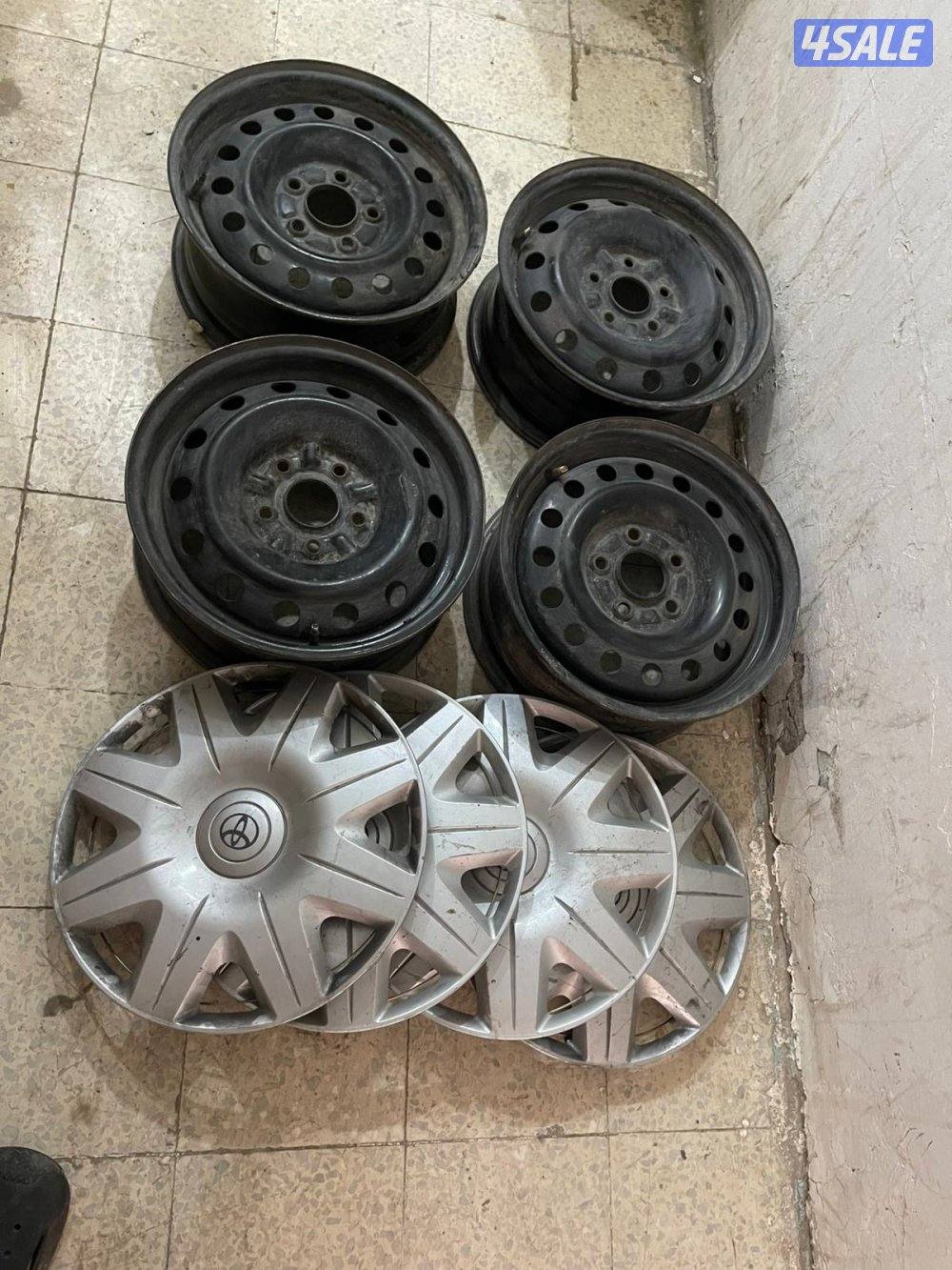 رنجات حديد مقاس 15 نظاف عدد 4 وطاسة عدد 44