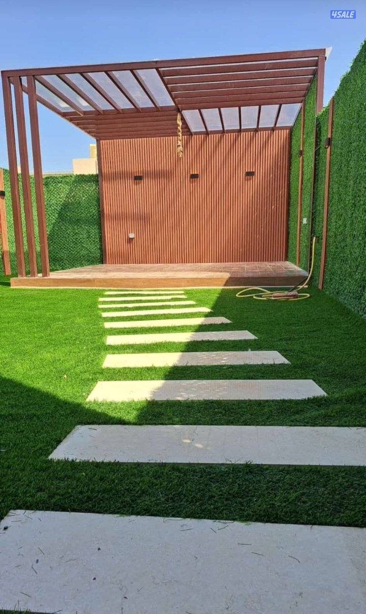 تنسيق الحدائق وتركيب السور التركي وتركيب الثيل الصناعي10