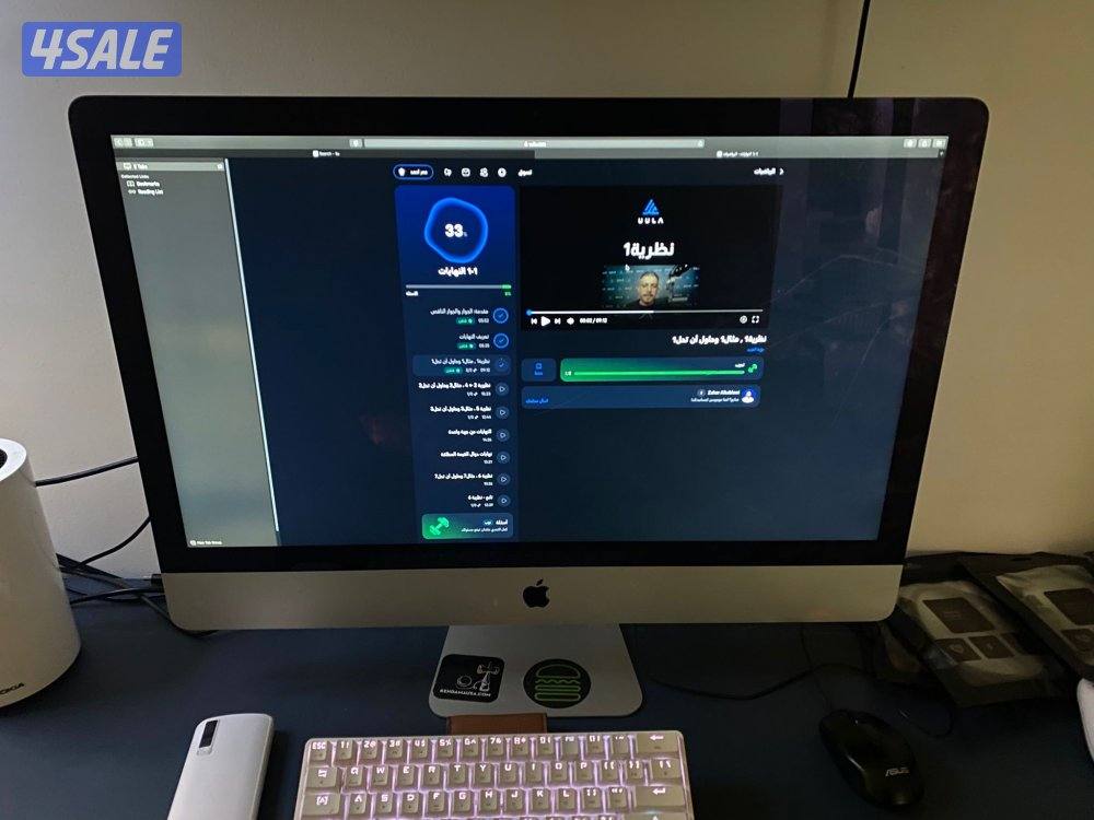 كمبيوتر ابل - اي ماك - iMac - حجم 27 انش / 2K1