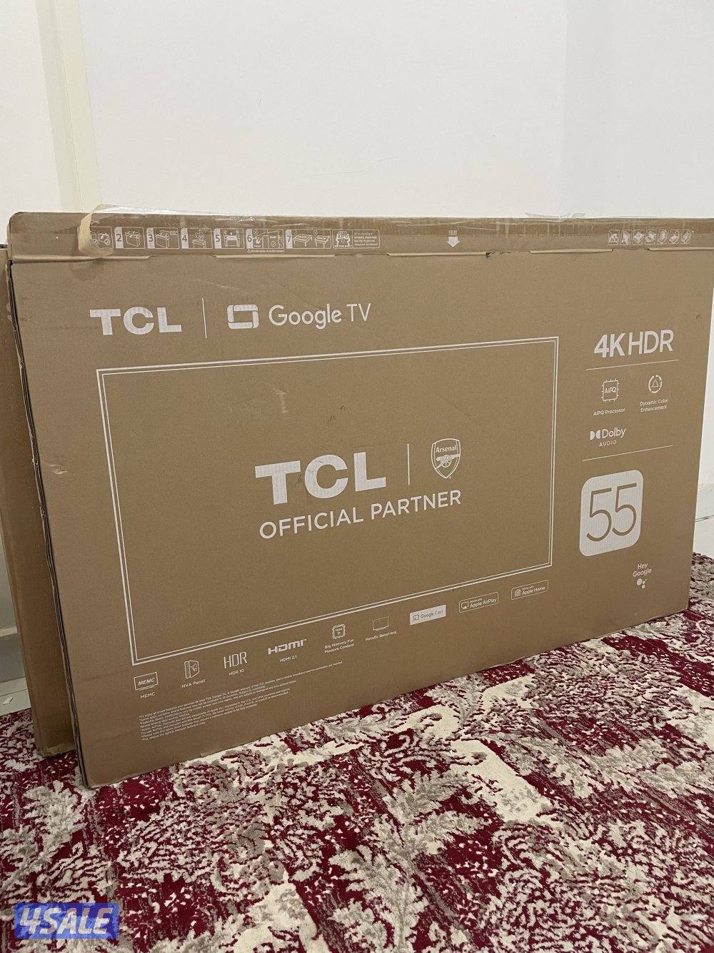 للبيع تلفزيون 55 بوصه TCL سمارت 4k اعلي فئه جديد بالكرتون متوفر توصيل0
