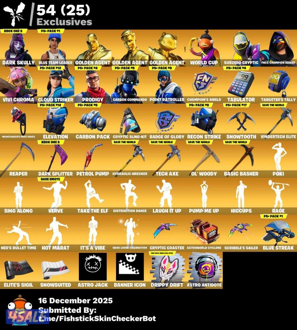 حساب فورت نايت 468 سكن على السوم0