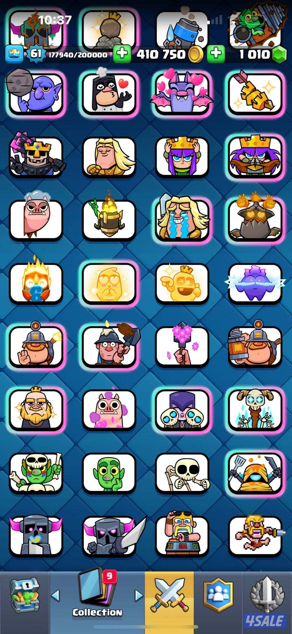 حساب كلاش رويال تعب ايد10