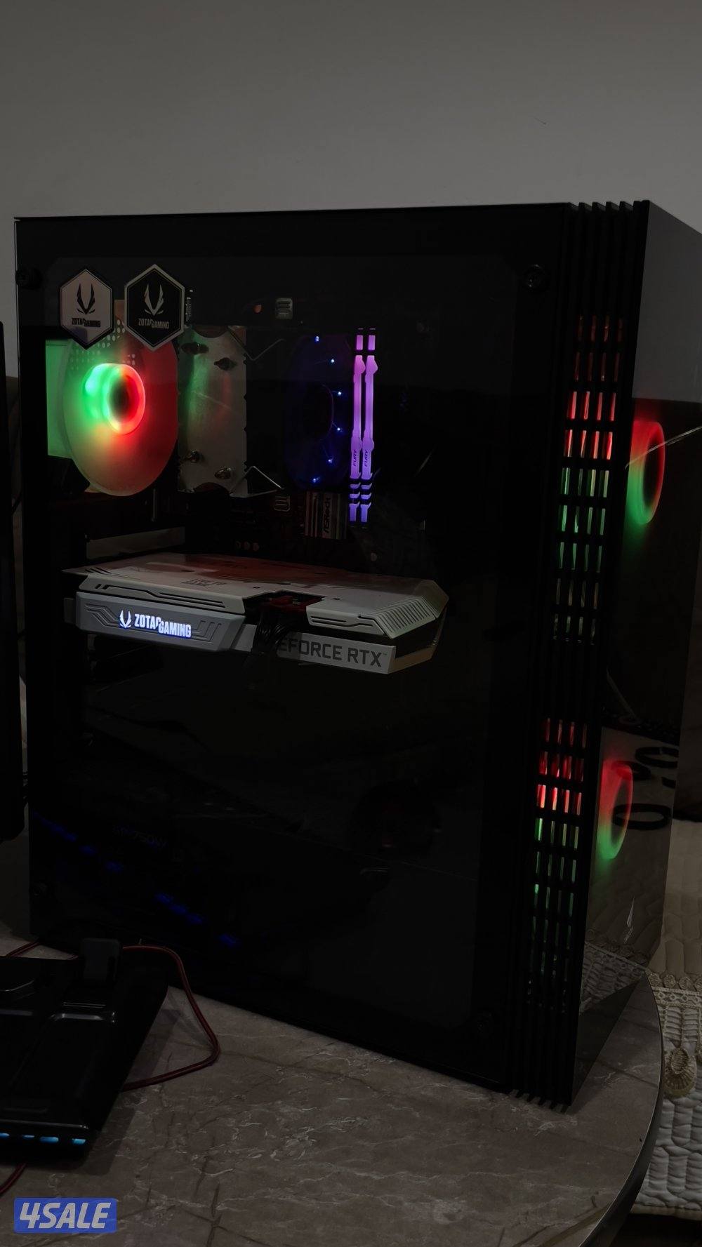 للبيع ستب كامل بي سي 3060ti الكرت الابيض النادر2