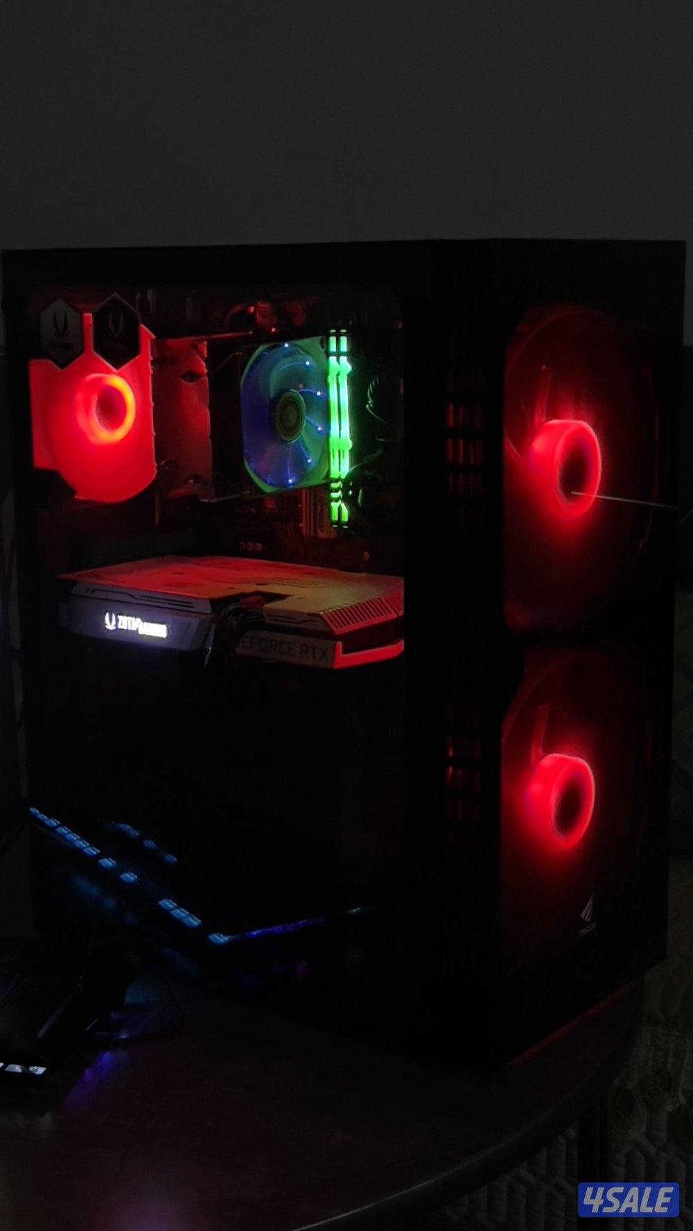 للبيع ستب كامل بي سي 3060ti الكرت الابيض النادر3