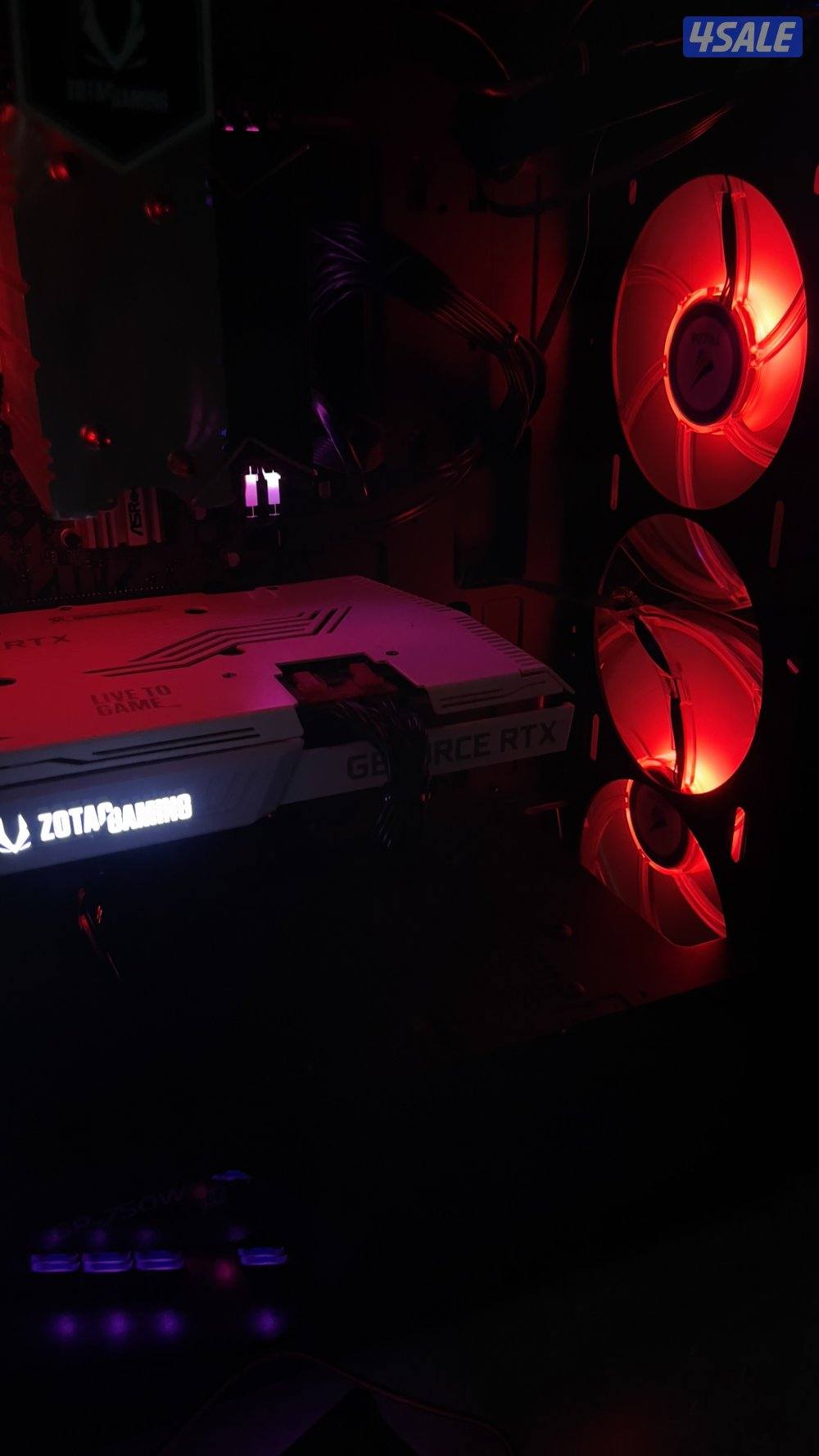 للبيع ستب كامل بي سي 3060ti الكرت الابيض النادر6