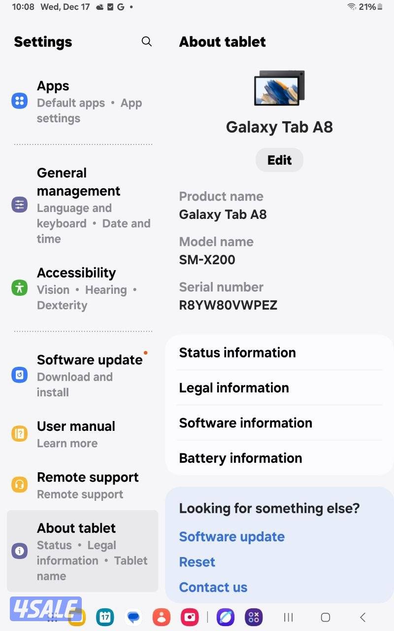 تابلت سامسونج A8 – 64 جيجا – أسود  Samsung Galaxy Tab A8 64GB Black13
