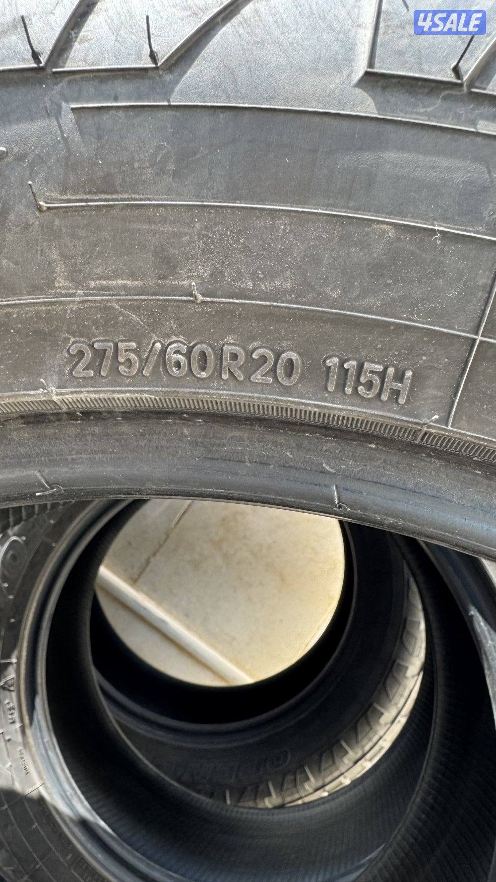 تواير ربع حجزي عدد٤ قياس ( ٢٧٥ - ٦٠ - ٢٠ )موديل ٢٠٢٥ استعمال ٣ شهور1