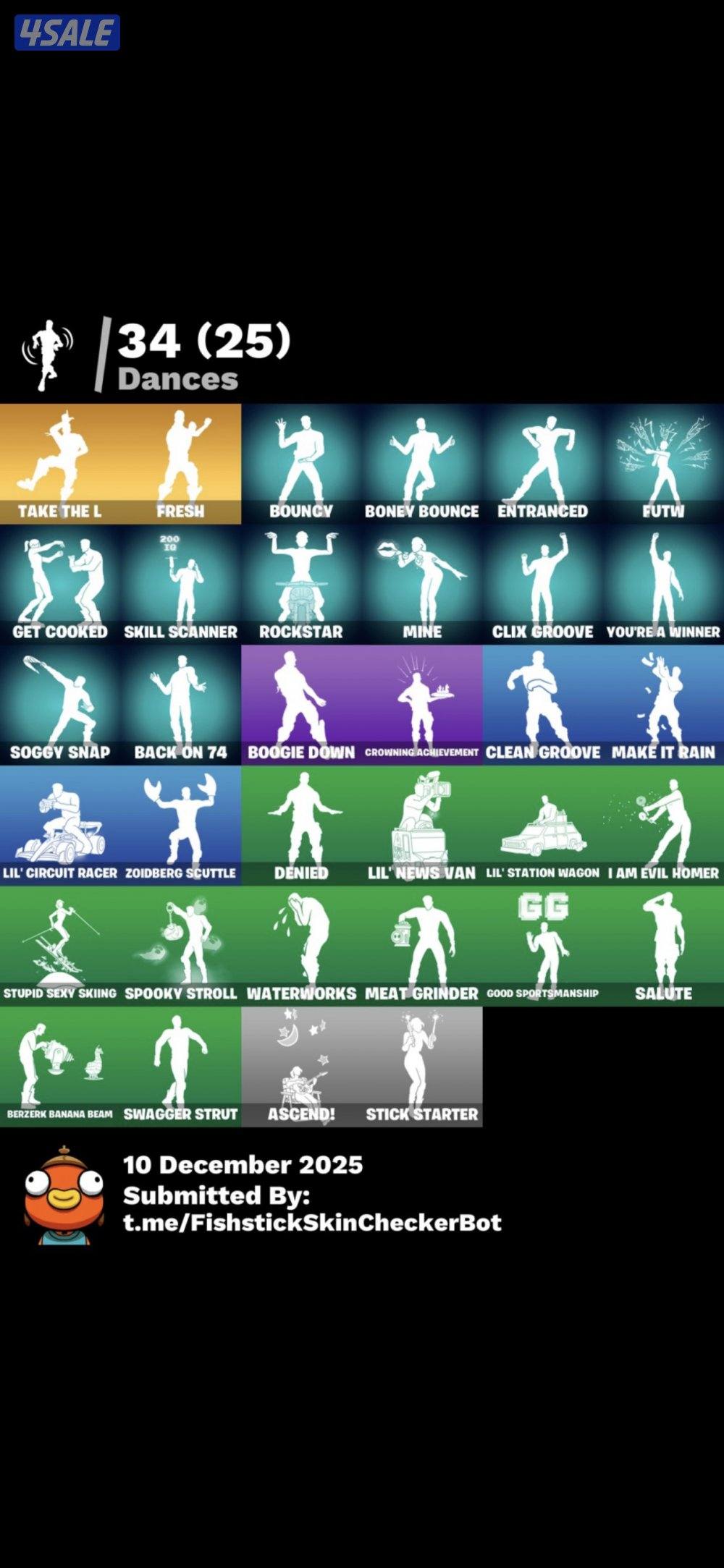 حساب فورت نايت سكلتون بنفسجي ورقصه قريش1