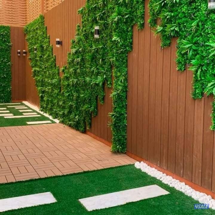 تنسيق حدائق تركيب ثيل صناعي وطبيعي وسور تركي بافضل الاسعار7