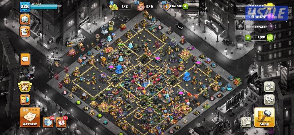 قريه حساب كلاش اوف كلانز للبيع0